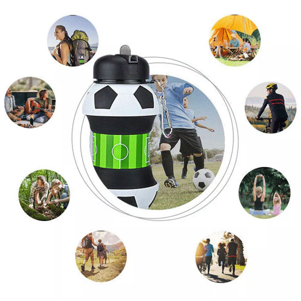 Botella retráctil plegable Balón de fútbol