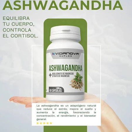 Ashwagandha + Magnesio 1000mg 60 CAPS
